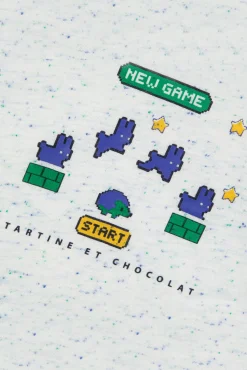 T-shirt Bleu électrique illustration new game