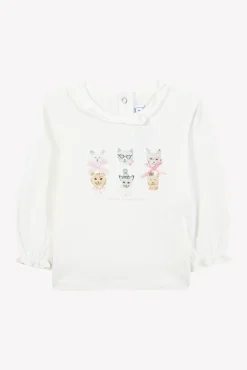 T-shirt Ecru illustration petits chats