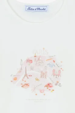 T-shirt Ecru illustration paris