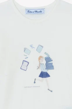 T-shirt Ecru illustration back to school