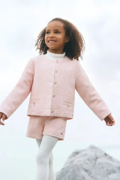 Veste Rose poudré tweed