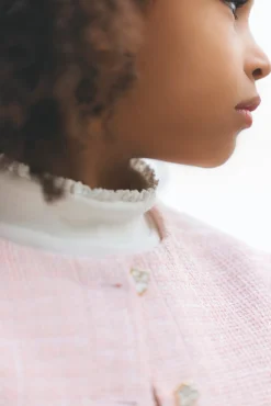 Veste Rose poudré tweed